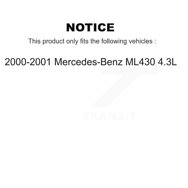 Front Semi-Metallic Disc Brake Pad Wear Sensor Kit For 2000-2001 Mercedes-Benz ML430 4.3L